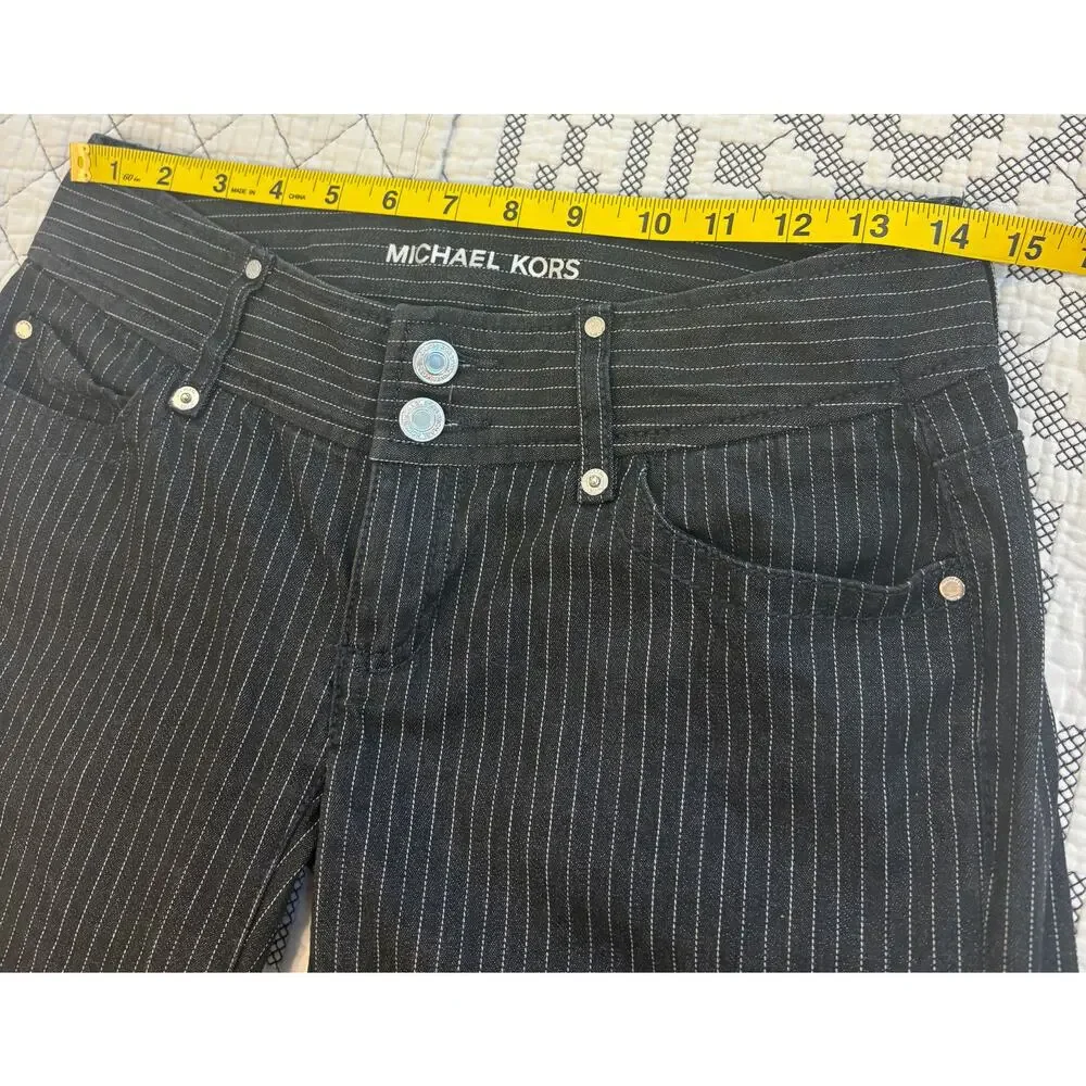 Michael Kors Low Rise Wide Leg Dark Gray Denim Size 2p